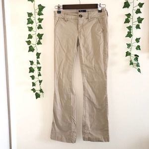 American Eagle Khaki Kick Boot Pants